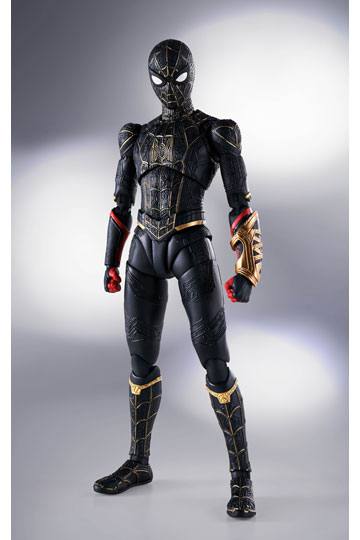 Spider-Man: No Way Home S.H. Figuarts Action Figure Spider-Man Black & Gold Suit (Special Set) 15 cm