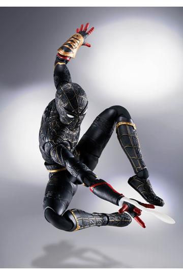 Spider-Man: No Way Home S.H. Figuarts Action Figure Spider-Man Black & Gold Suit (Special Set) 15 cm