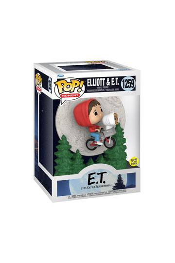 E.T. the Extra-Terrestrial POP! Moment Vinyl Figure Elliot and ET Flying (GITD) 9 cm