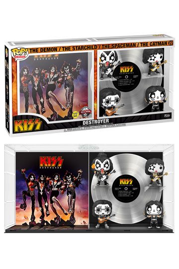 KISS POP! Albums Vinyl Figure 4-Pack Destroyer GITD 9 cm