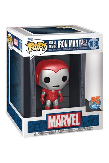 Marvel POP! Deluxe Vinyl Figure Hall of Armor Iron Man Model 8 Silver Centurion PX Exclusive 9 cm