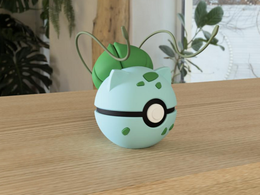 0001 - Bulbasaur Poke Ball - Stampa 3D