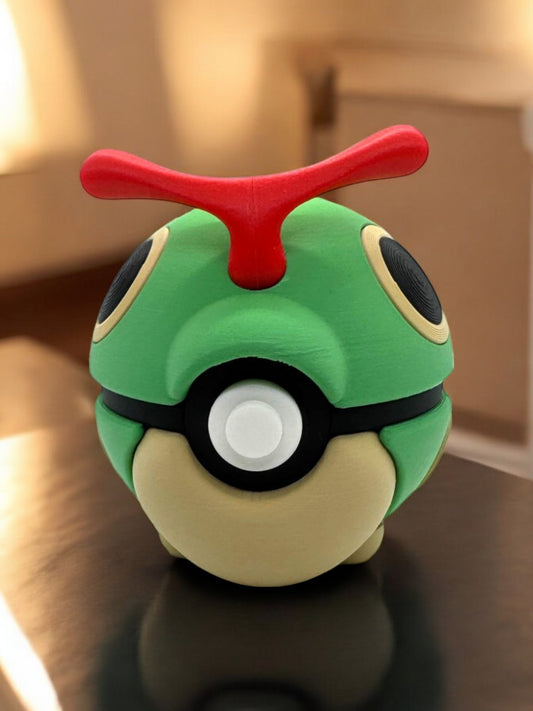 0011 - Caterpie Poke Ball - Stampa 3D