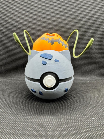 #0001H Bulbasaur Halloween Poke Ball  - Stampa 3D