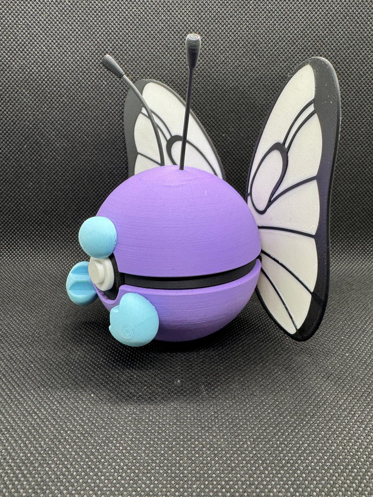 #0013 Butterfree Poke Ball - Stampa 3D