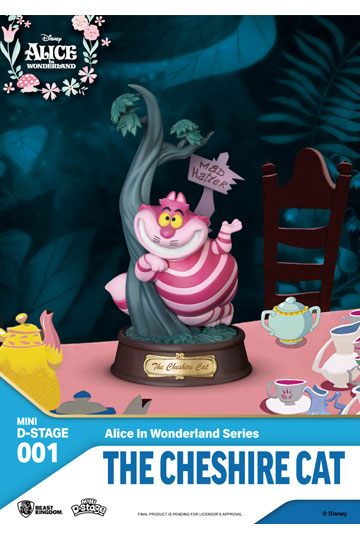 Alice in Wonderland Mini Diorama Stage PVC Statue The Cheshire Cat 10 cm
