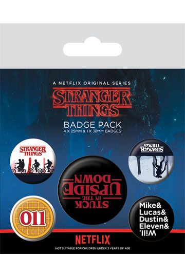 Stranger Things Pin-Back Buttons 5-Pack Upside Down