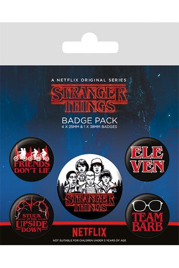 Stranger Things Pin-Back Buttons 5-Pack Characters