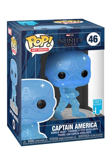 Infinity Saga POP! Artist Series Vinyl Figure Captain America (Blue) 9 cm