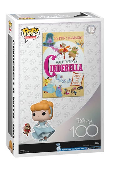 Disney's 100th Anniversary POP! Movie Poster &amp; Figure Cinderella 9 cm