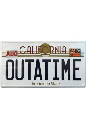 Back To The Future Metal Sign ´Outatime´ DeLorean License Plate (6076171026613)