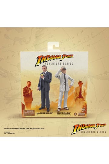Indiana Jones Adventure Series Action Figures Marcus Brody &amp; René Belloq (Ark Showdown) (Raiders of the Lost Ark) 15 cm