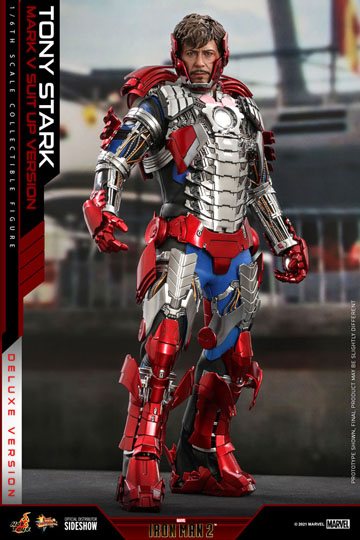 Iron Man 2 Movie Masterpiece Action Figure 1/6 Tony Stark (Mark V Suit Up Version) Deluxe 31 cm