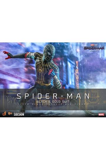 Spider-Man: No Way Home Movie Masterpiece Action Figure 1/6 Spider-Man (Black &amp; Gold Suit) 30 cm