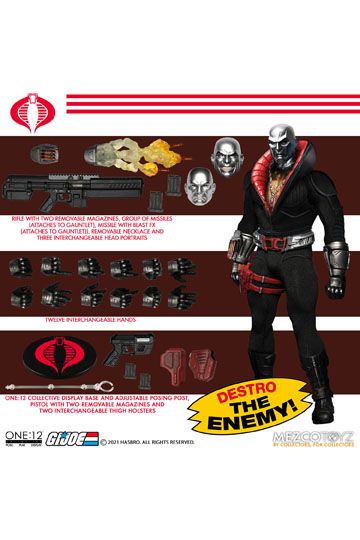 G.I. Joe Light-Up Action Figure 1/12 Destro 17 cm