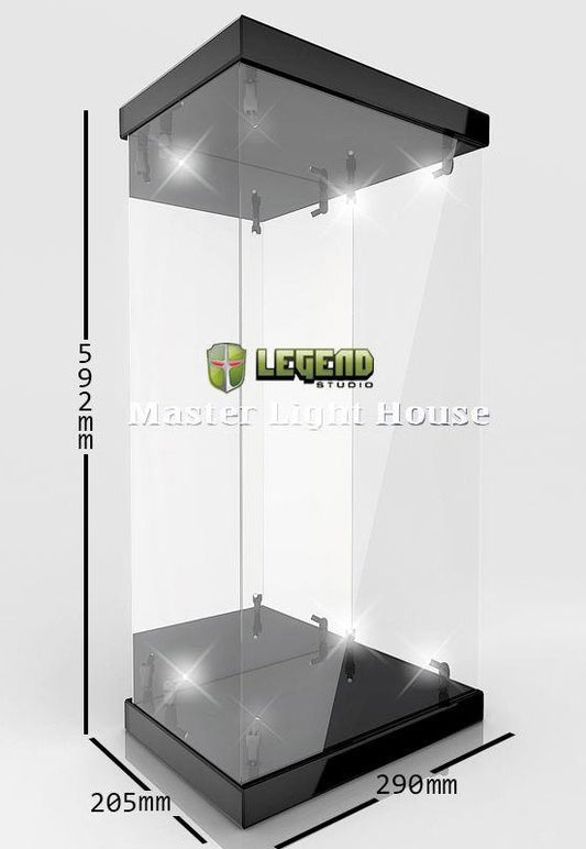 Master Light House Acrylic Display Case with Lighting for 1/4 Action Figures (black) (6092719915189)